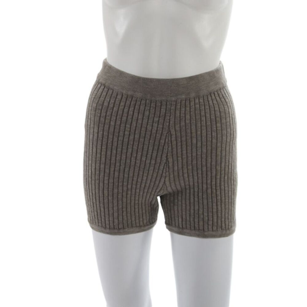 FP Beach Unisex Sweat Shorts Striped Brown Linen Blend Size XS